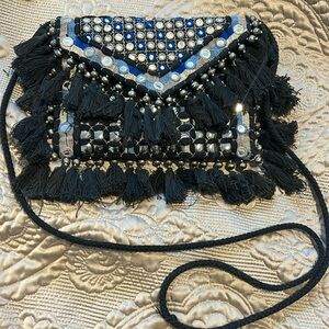 Bohemian Tassel Crossbody/Clutch Bag-NWOT